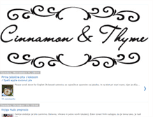 Tablet Screenshot of cinnamonandthyme.com